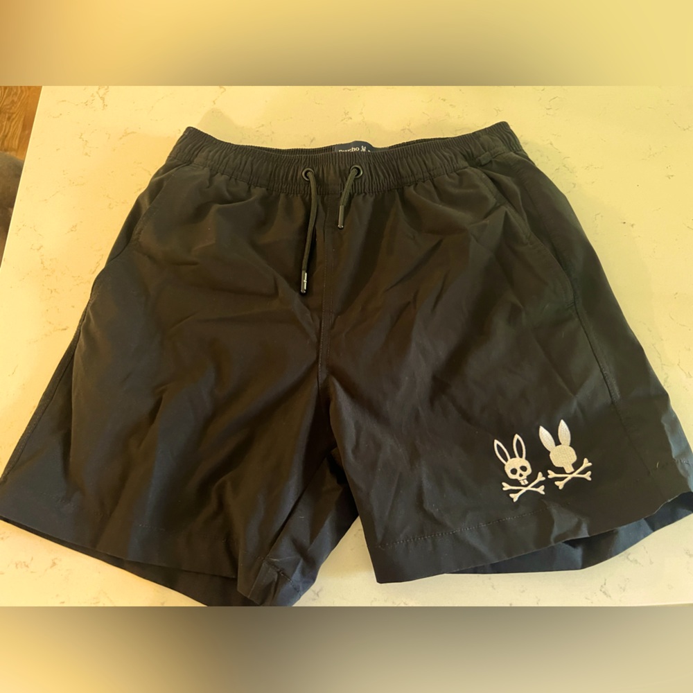 Black Psycho Bunny Kids swim trunks/shorts size 14/16 kids Large